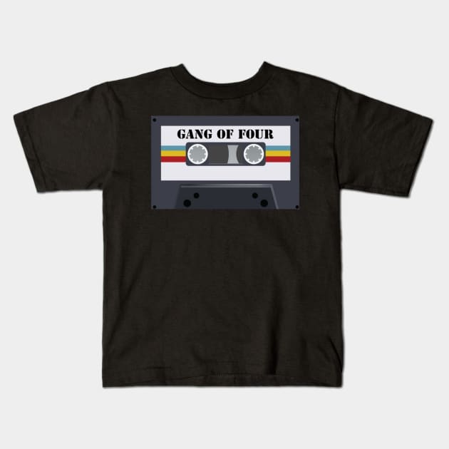 Gang of Four / Cassette Tape Style Kids T-Shirt by Mieren Artwork 